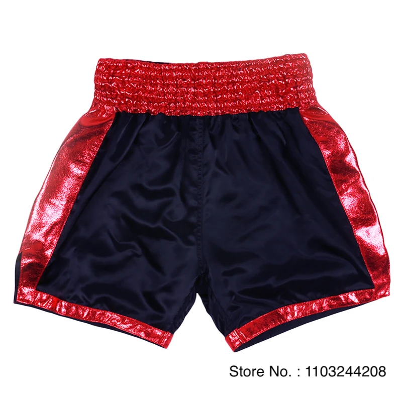 Boxing Shorts Women Child Men\'s Muay Thai Shorts Gold Tassels Martial Arts MMA Clothing Kickboxing Cage Fighting Training Pants