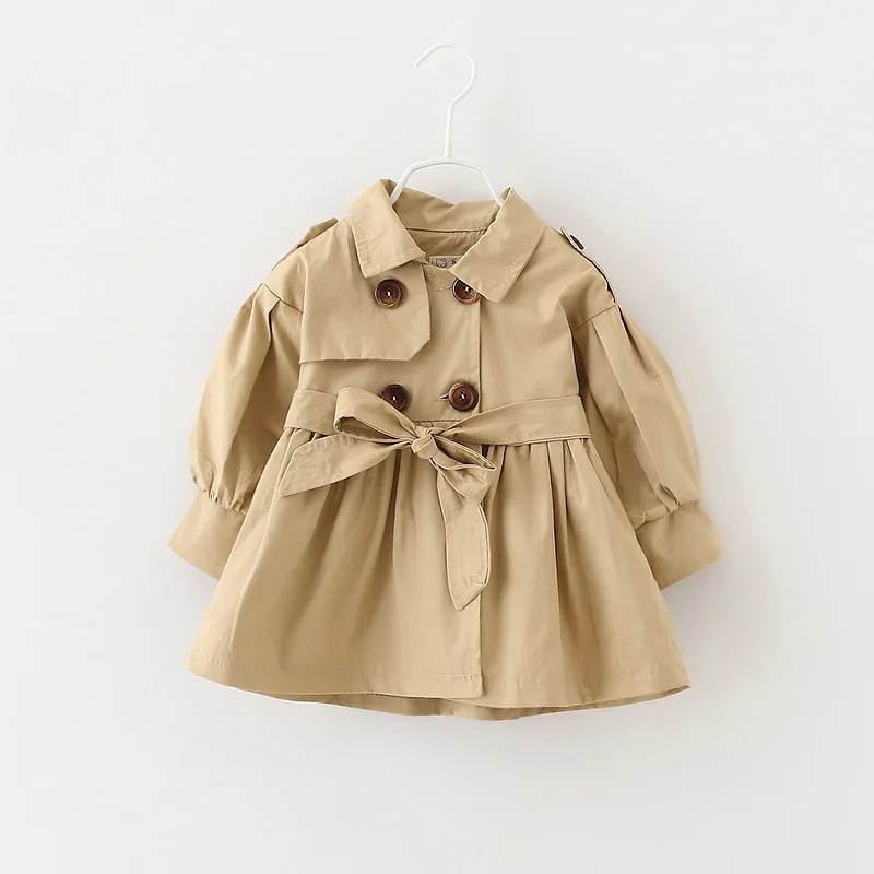 

Fashion Baby Trench Coat Cotton Autumn Spring Baby Girl Clothes Kids Jackets for Girls Coats Infant Outerwear Clothing