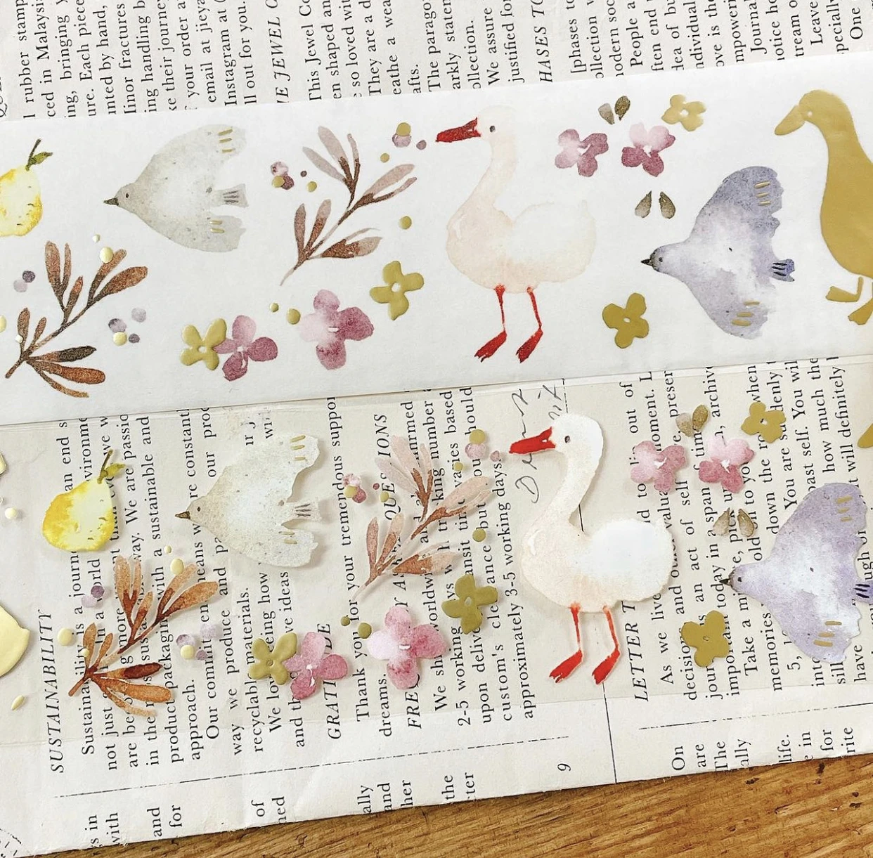 Meow Vintage Woodland Story Washi PET Tape for Card Making Planner DIY Decorative Sticker