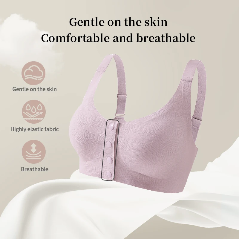 LERVANLA  New Style Front Button Adjustable Vest Breast Bra Postoperative Silicone Bra Underwear Women False Breast Resection