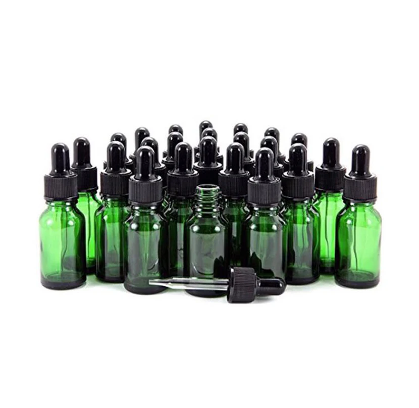 

24pcs/Lot Serum Bottle 15ml Glass Bottle With Dropper 15cc Cosmetic Packaging Containersle For Essential Oil Toner