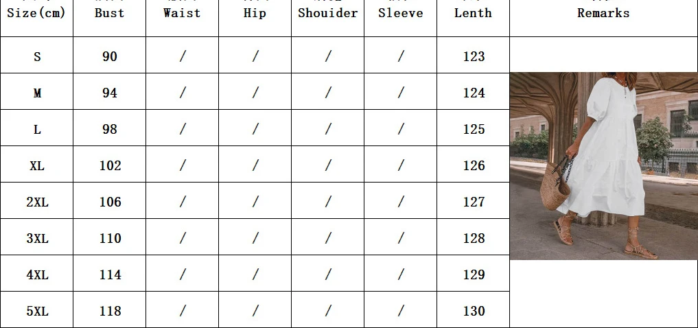 Damen Elegantes einfarbiges Kleid Sommer Kurzarm O-Ausschnitt Vintage Harajuku Baumwolle Leinen Bequemes lockeres Sommerkleid mit Rüschen – Detail 1