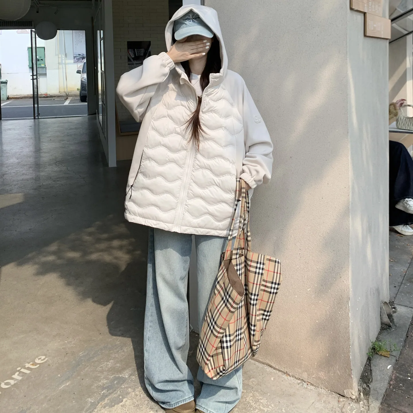 

Parkas Womens Extra Long Winter Corduroy Double-Sided Fleece-Lined Plaid Buttoned Waistband Stand-Collar Artistic Fashionable OL