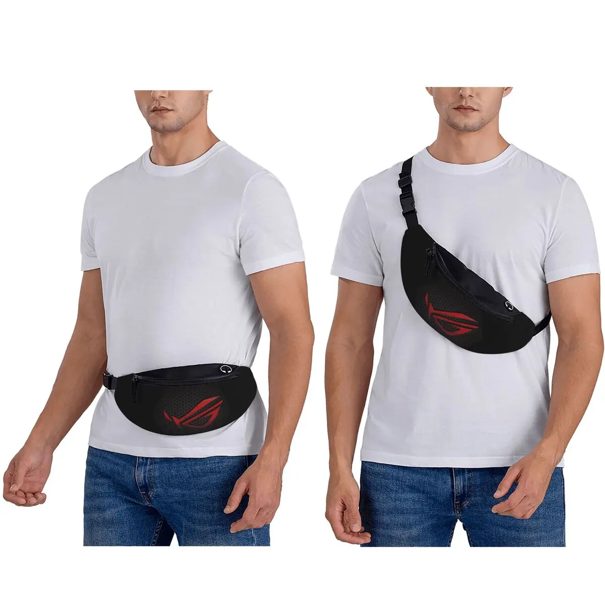 Asus Rog Future Hexagon Waist Bag for Women Men Crossbody Fanny Pack Running Phone Money Pouch