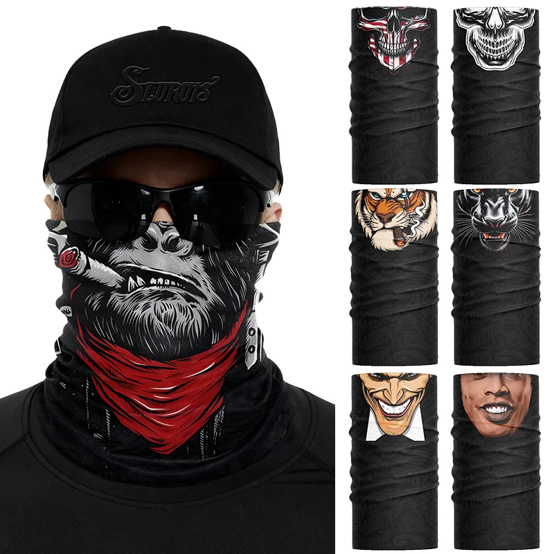 Sommerlicher multifunktionaler nahtloser Magic Headwear Schnelltrocknender Schlauchschal Gesichtsmaske für Outdoor-Wandern, Angeln, Radfahren, Sport