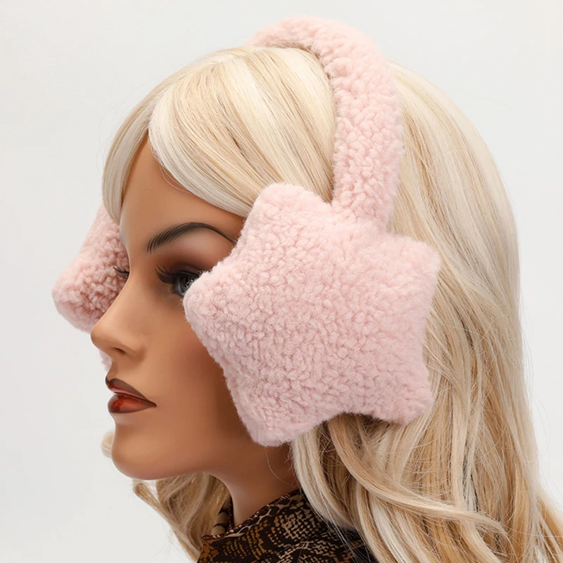 ใหม่น่ารักดาว Soft Plush อุ่น Earmuff น่ารัก Earflap ฤดูหนาวกลางแจ้งเย็นป้องกันหู-Muffs ฝาครอบหูของขวัญ