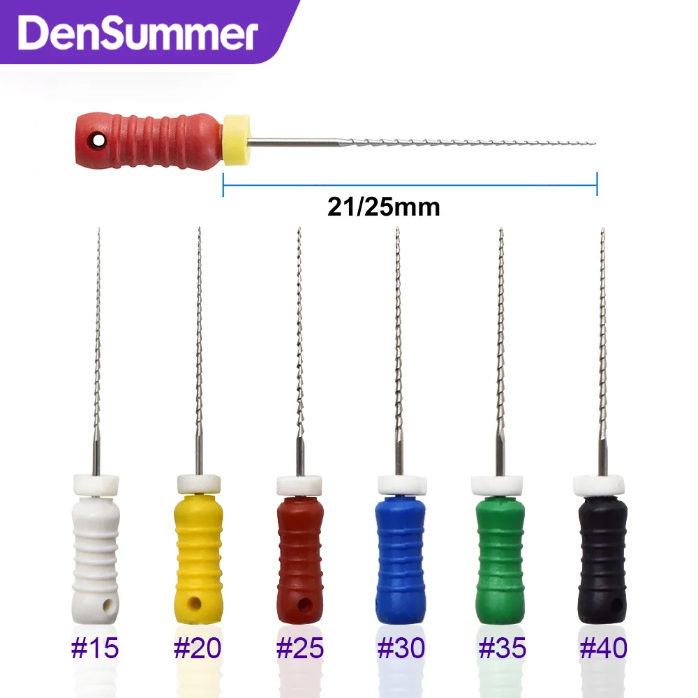 3Boxes DenSummer 6Pcs/Box Stainless Steel Hand Ues Endo Files 25mm Endodontic Files Easy To Use Dental H-Files