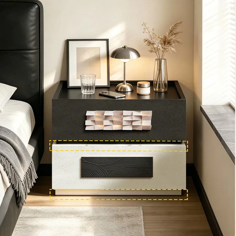 Luxury Vintage Nightstand Modern Nordic Trendy Storage Aesthetic Display Nightstand Table De Nuit Bedroom Furniture