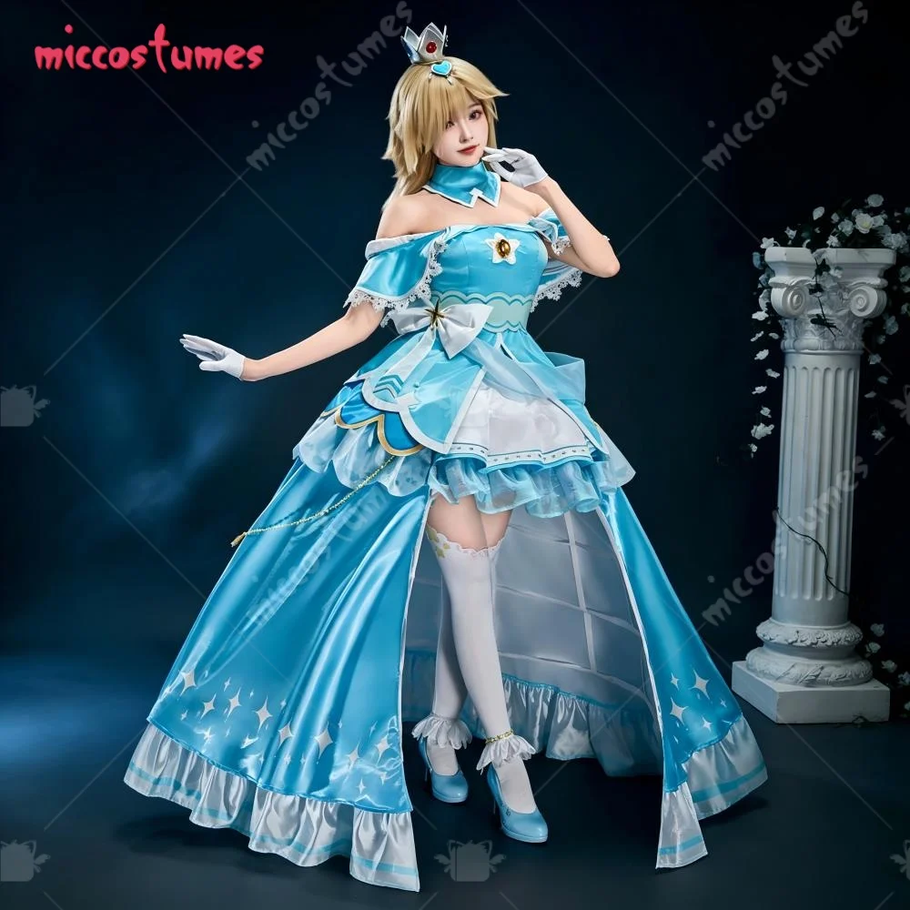 【Vorverkauf】Miccostumes x akuoart Verbesserte Version Blaues Prinzessinnen-Cosplay-Kostüm Oberteil und Rock mit Shorts und Unterrock für Halloween