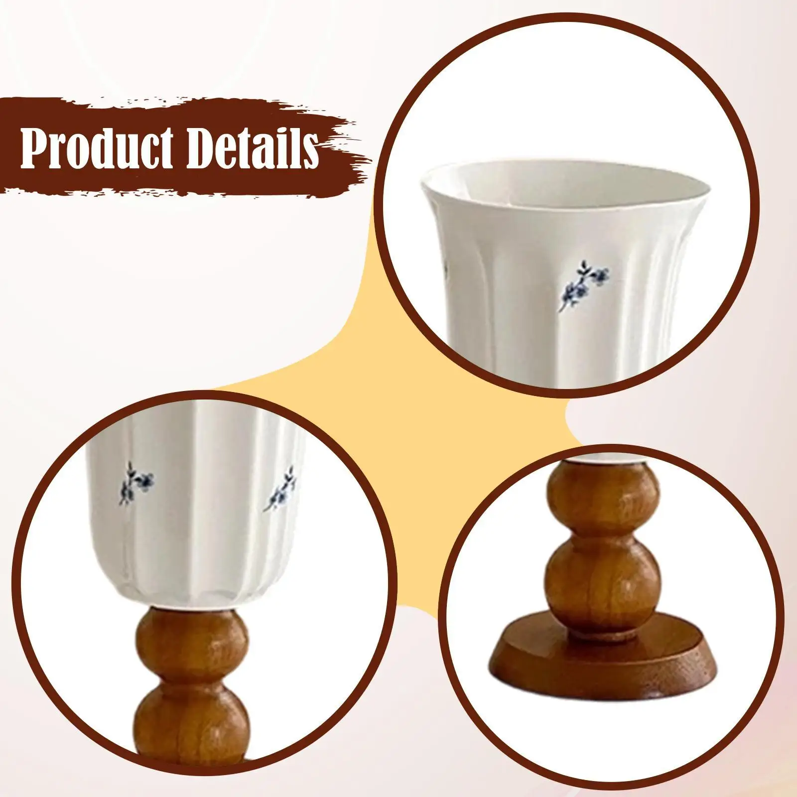 Ceramic Flower Vase Aesthetic Desktop Ornament Floral Container Decorative Vase for Office Mantel Coffee Table Home Decoration