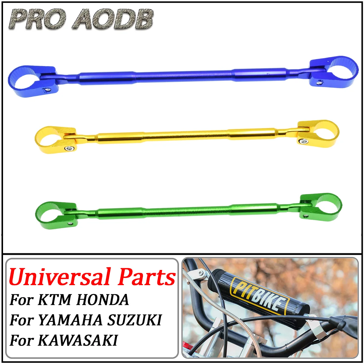 22mm Alloy Aluminum Motorcycle Handlebar Brace Crossbar Modified Strengthen Handle Bar Clamp Balance Beam Cross For Yamaha KTM