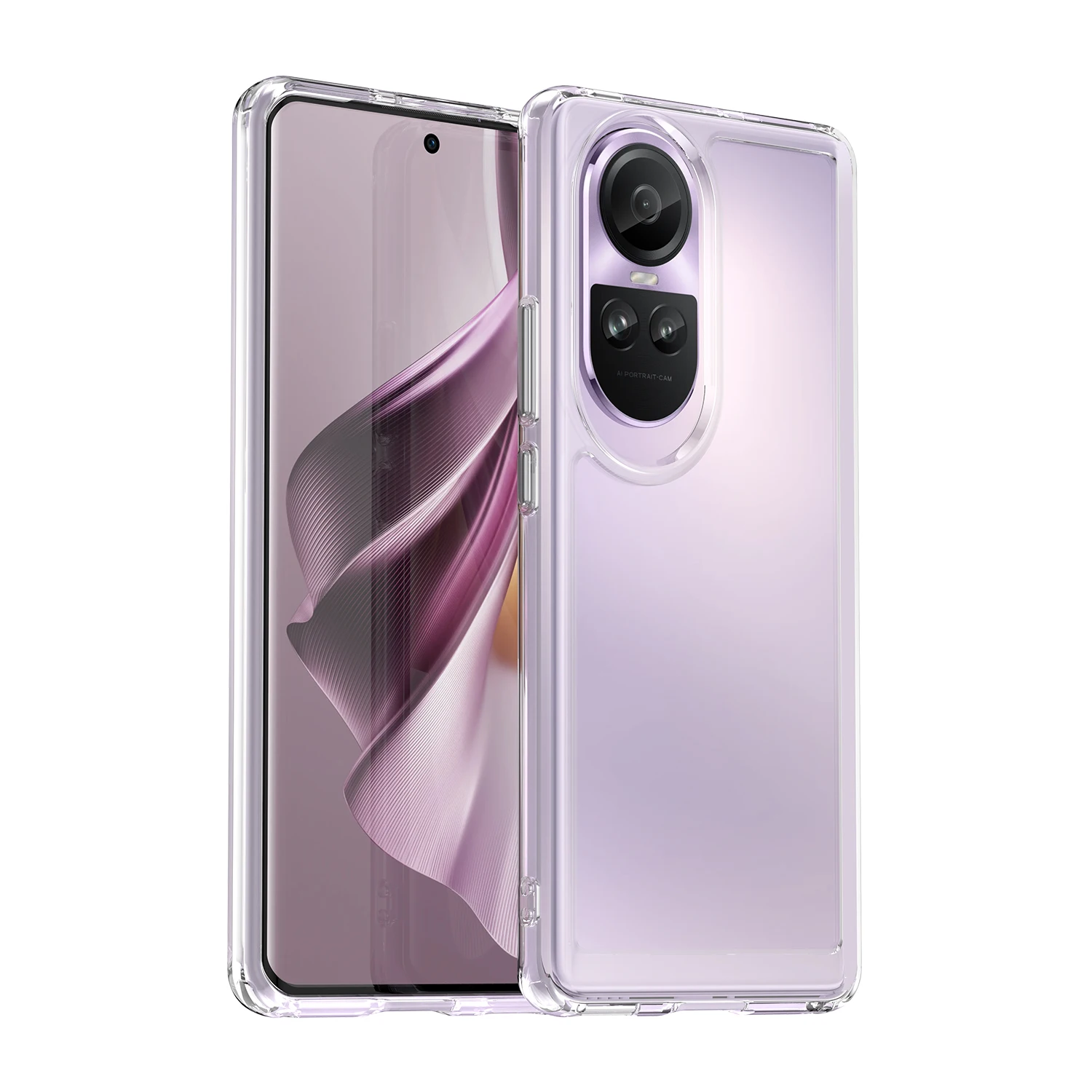 For OPPO Reno 10 Pro 5G Case Transparent Cover Reno 10 Pro Fundas Candy Color Soft Flexible TPU Clear Phone Bumper Reno 10  Pro