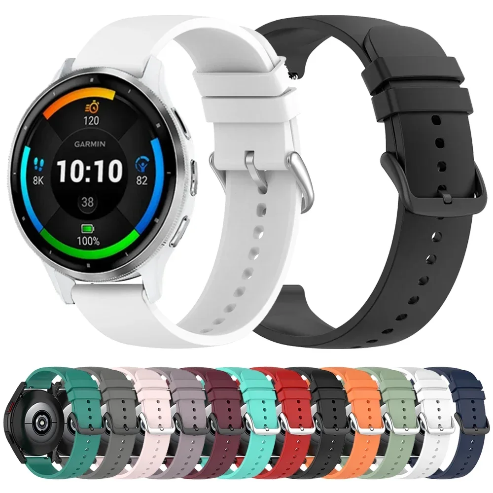 

For Garmin Venu 3 Band Forerunner 265 255 245 Music Vivoactive 4 Bands For Garmin Venu Sq 2 Plus Bracelet 20 22mm Silicone Strap