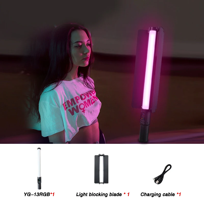 Luz LED de relleno para fotografía, palo de luz RGB portátil para exteriores, luz de relleno de mano para DJ, discoteca, luz de ambiente