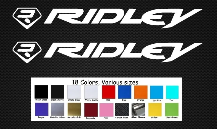 For 2Pcs Ridley Bike Decals Sticker Set 2 DH MTB TR Freeride Dirt Car Styling