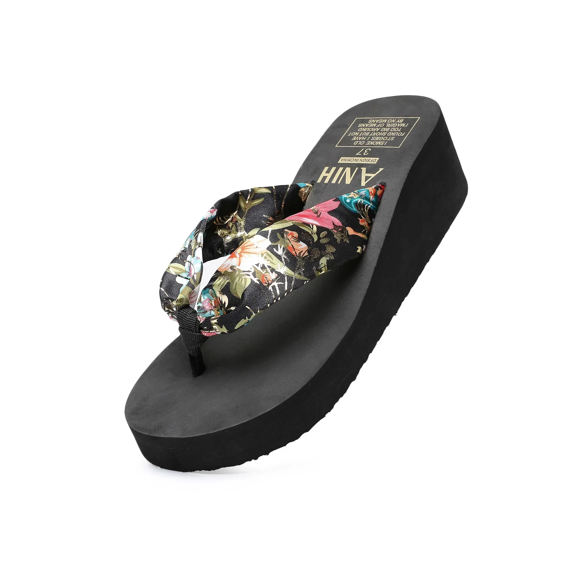 Damen Flip-Flops Sommer Strand Plateau-Slipper Lässige Outdoor-Keilsandalen Sommer Damenschuhe – Detail 21