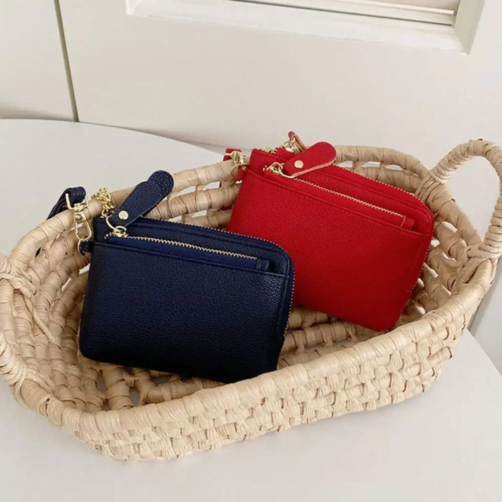 

Multi Card Slots Women Short Wallet Hand Clutch Multifunctional Small Cowhide Wallets Zipper Portable Pu Coin Purse Women