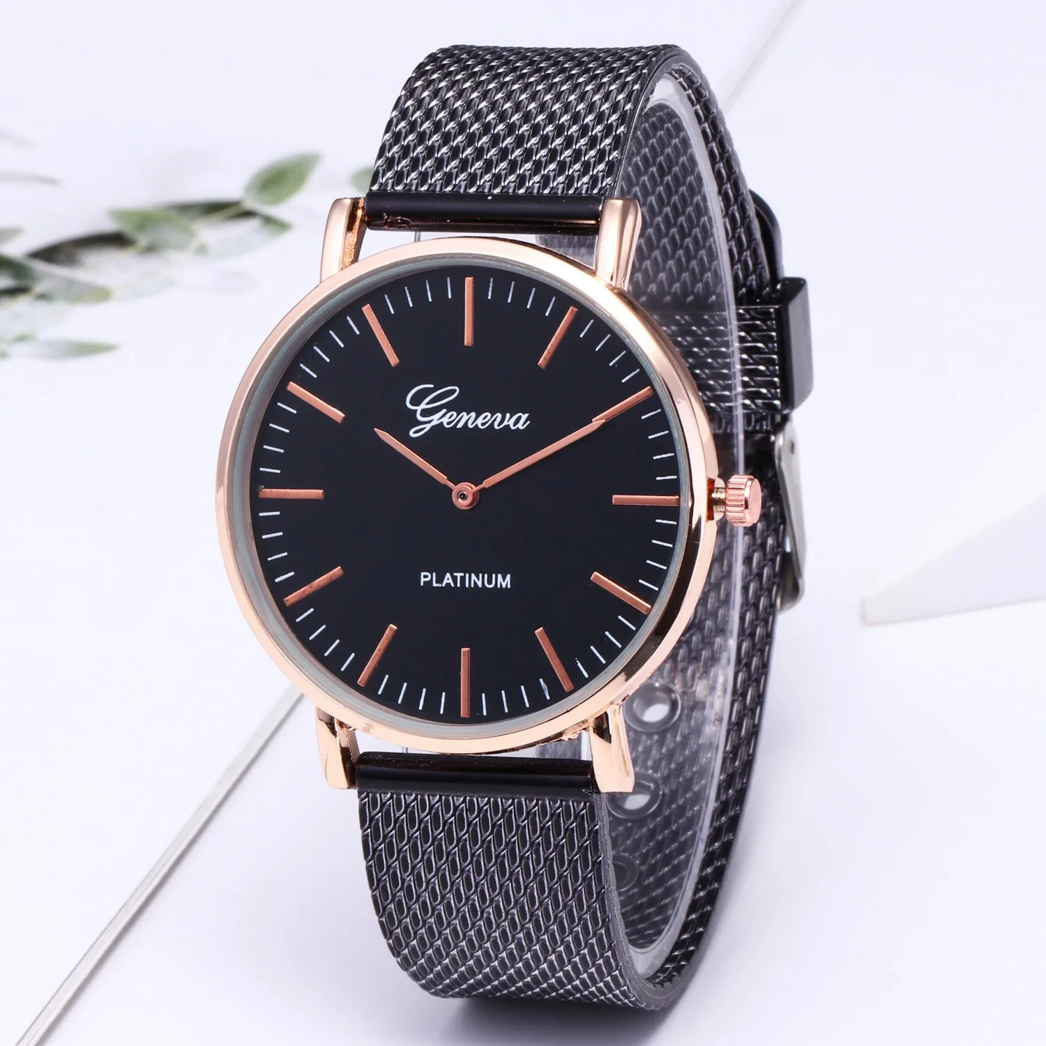 Fashion casual high quality ladies environmental watchband ultra thin simple quartz watch Student women\'s clothing clock retro