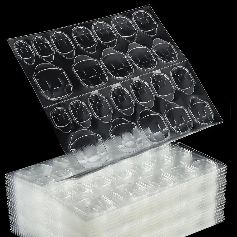 2/5/10/20 Sheets Double Side Nail Jelly Glue Transparent False Nail Art Adhesive Stickers DIY Manicure Nails Accessories