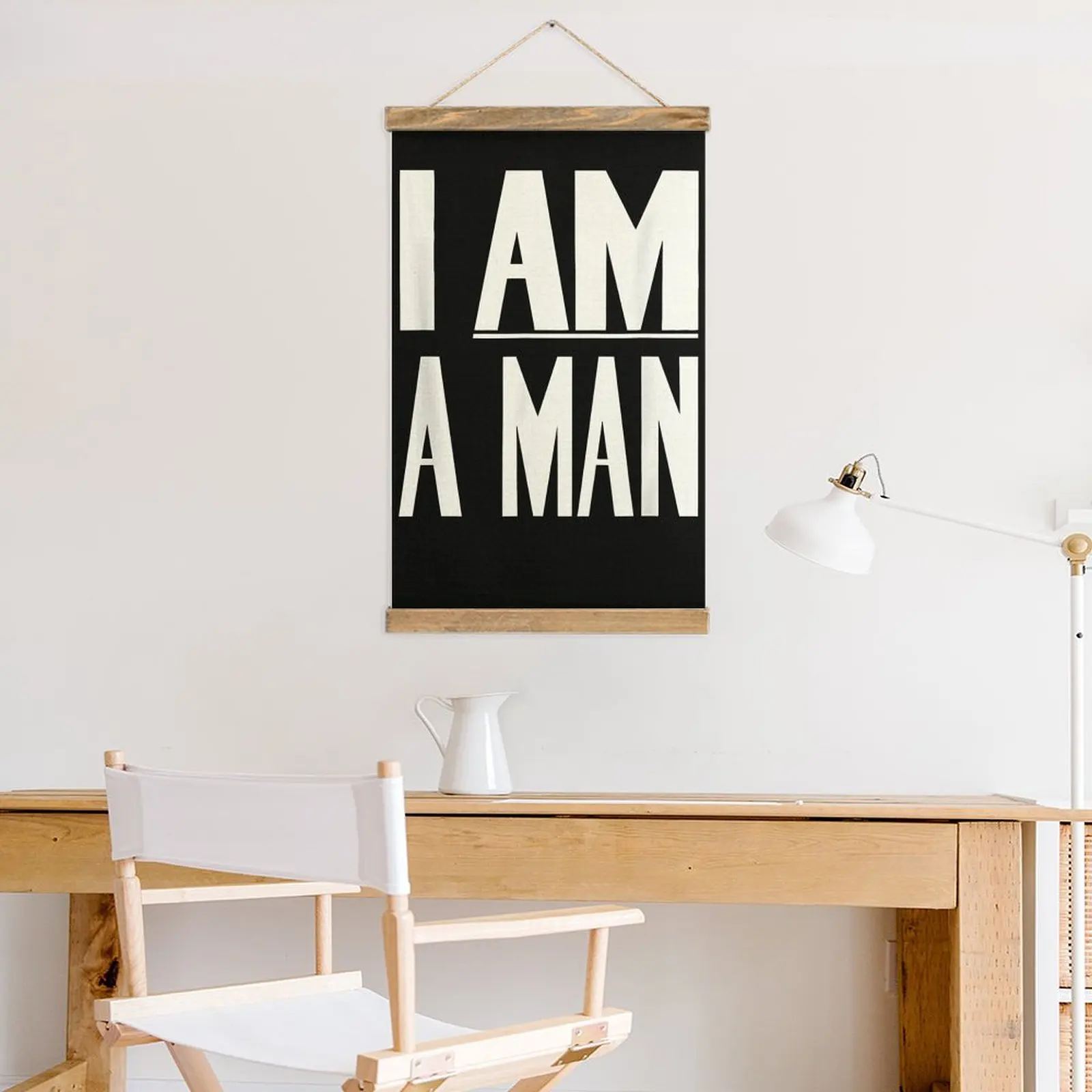 أنا رجل جريئة بيان الكتان معلقة اللوحة الجدة صورة غرفة نوم صورة معلقة الفكاهة الرسم الأبيض تزيين
