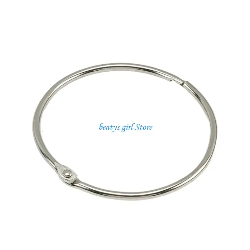C7AB 30Pcs Metal Binder Rings Quick Release Loose Rings for Notebooks Binder Documents Storage Office School Supplies