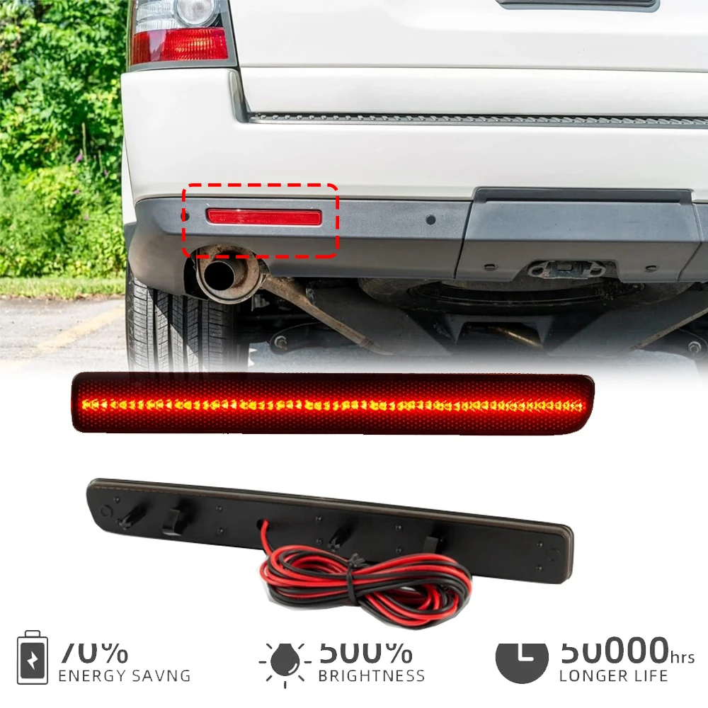 

2Pcs LED Rear Bumper Reflector Brake Parking Red Light for Land Rover Discovery 3 LR3 2005-2009 4 LR4 Range Rover Sport L320