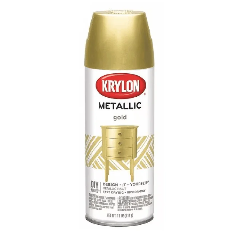 

Metallic Spray Paint, Gold Metallic, Solvent, 11 oz