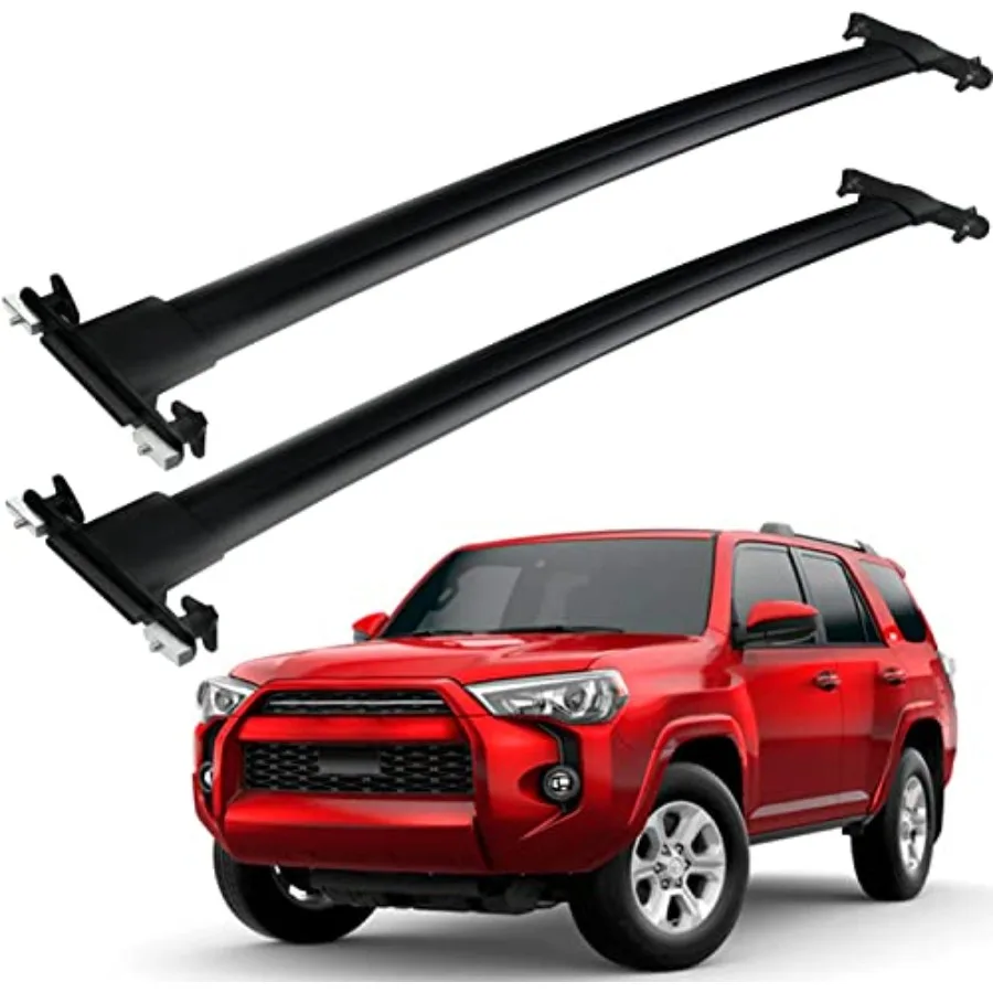 

220lbs Roof Rack Cross Bars Compatible with 4Runner 2010-2024 Heavy Duty Aluminum Roof Rails Crossbars Black