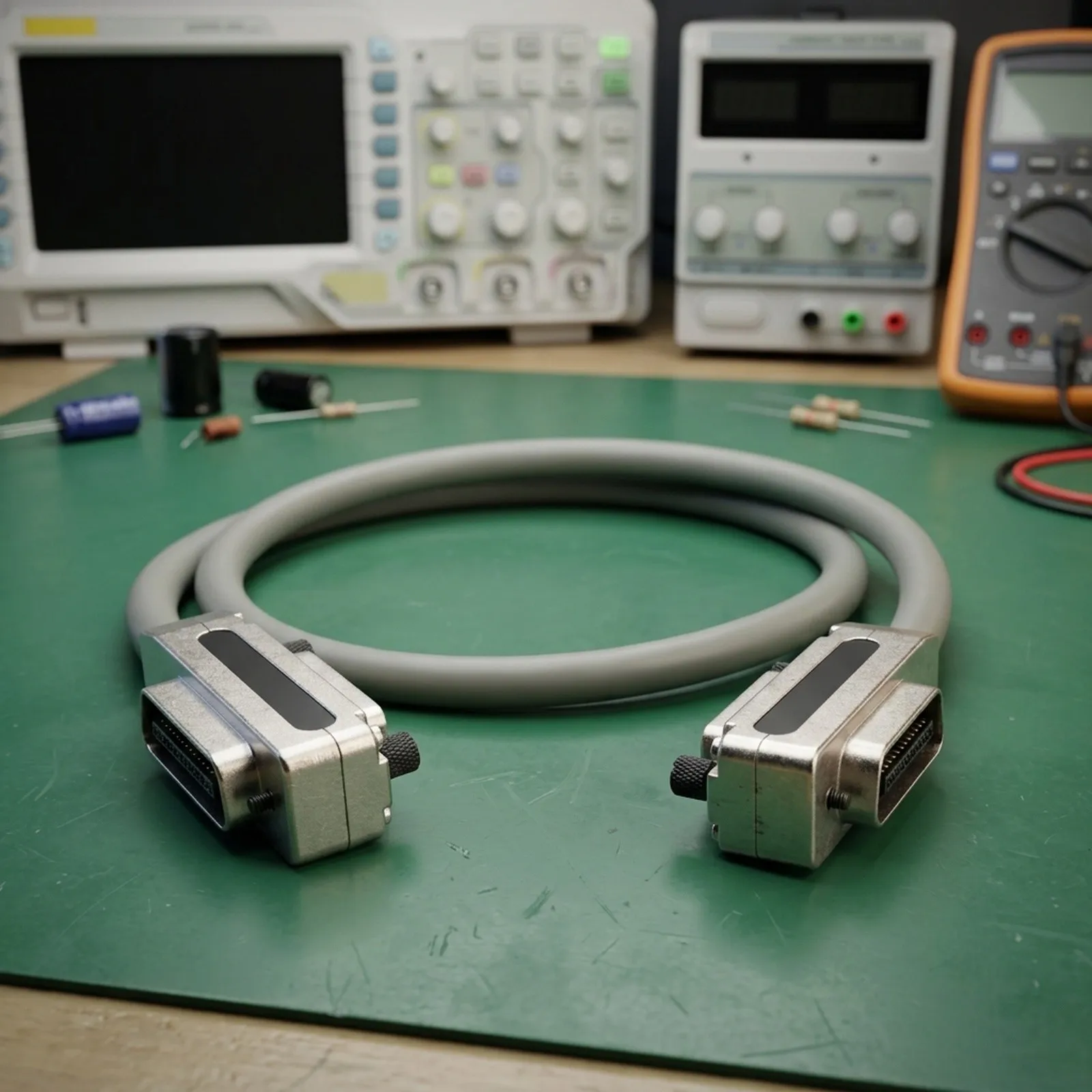 IEEE-488 GPIB Cable with Metal-Shielded Terminations for Low-Noise Communication in Sensitive Measurement Applications