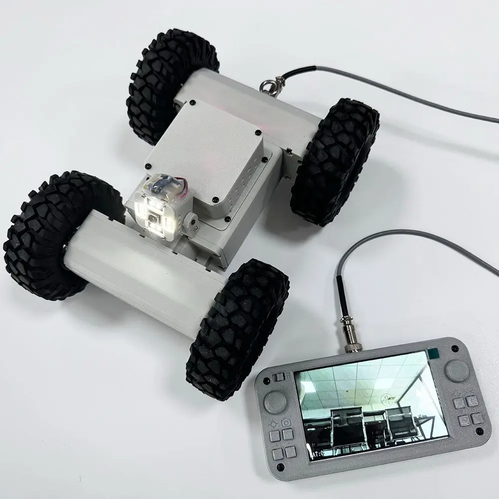 Robot de inspección de tuberías de coche con Control remoto, transmisión de imagen con cable, tablero de flores, Robot de enhebrado, Kit DIY, juguete para fregar agujeros