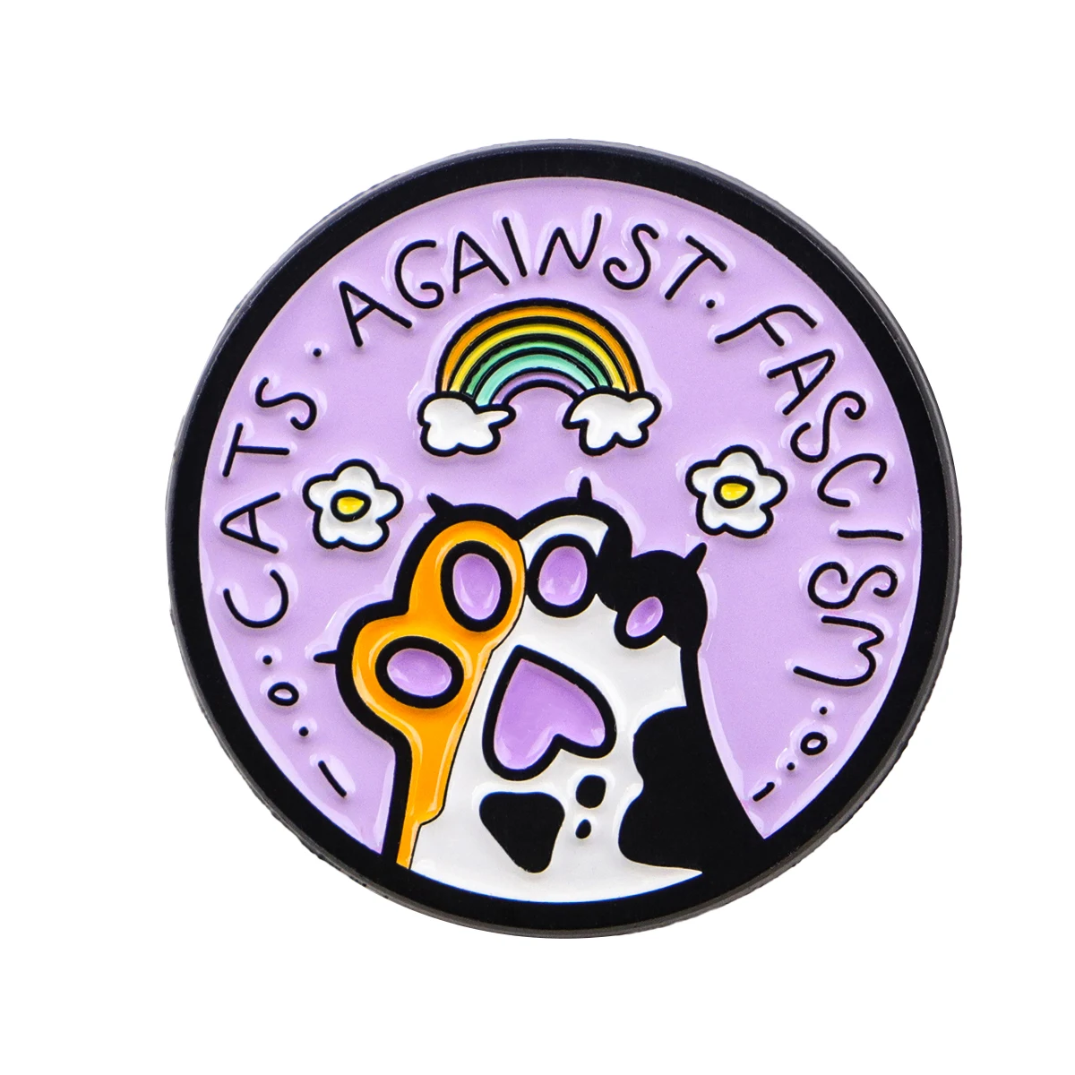 Funny Animals Enamel Pin, Cartoon Cat Brooch