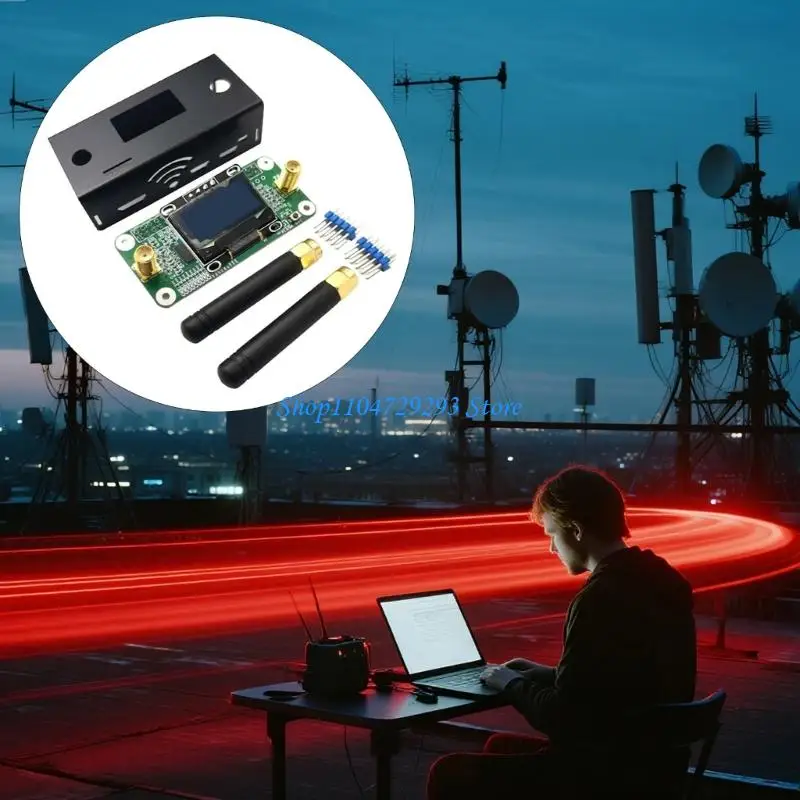 Y2GD Fully Tested MMDVM Double Duplex Hotspot Board with Antennas and Case 10mW Power
