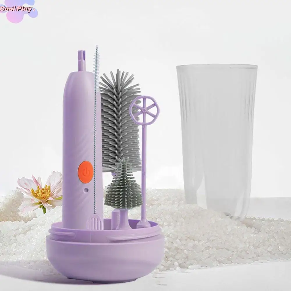 

Силиконовый очиститель соломы для детских бутылочек с длинной ручкой, водонепроницаемый набор щеток для чистки, гибкие щетки, щетка для сосок, чистка соски