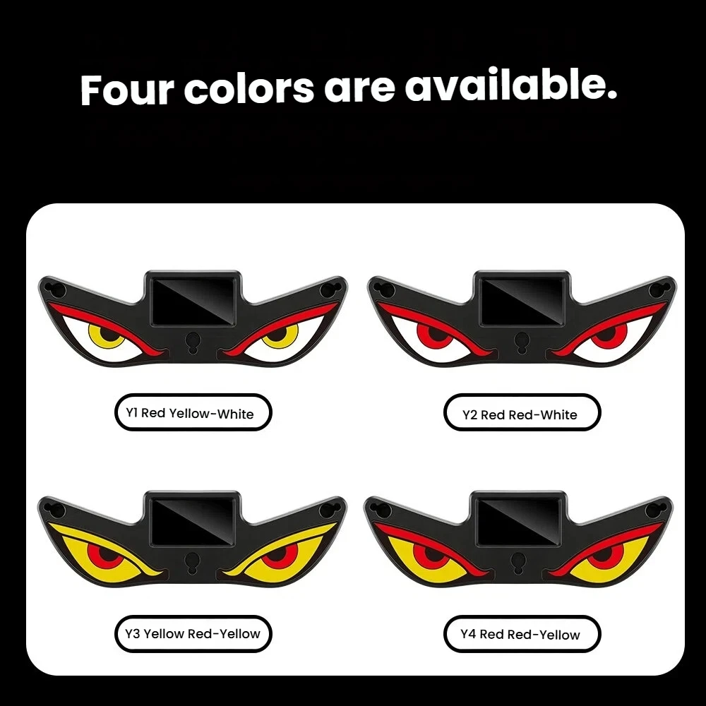 Universal Solar Powered Devil Eye LED Light Dynamic Flashing Blinking Car Rear Window Warning Decorative Light Safety Lamp for T
