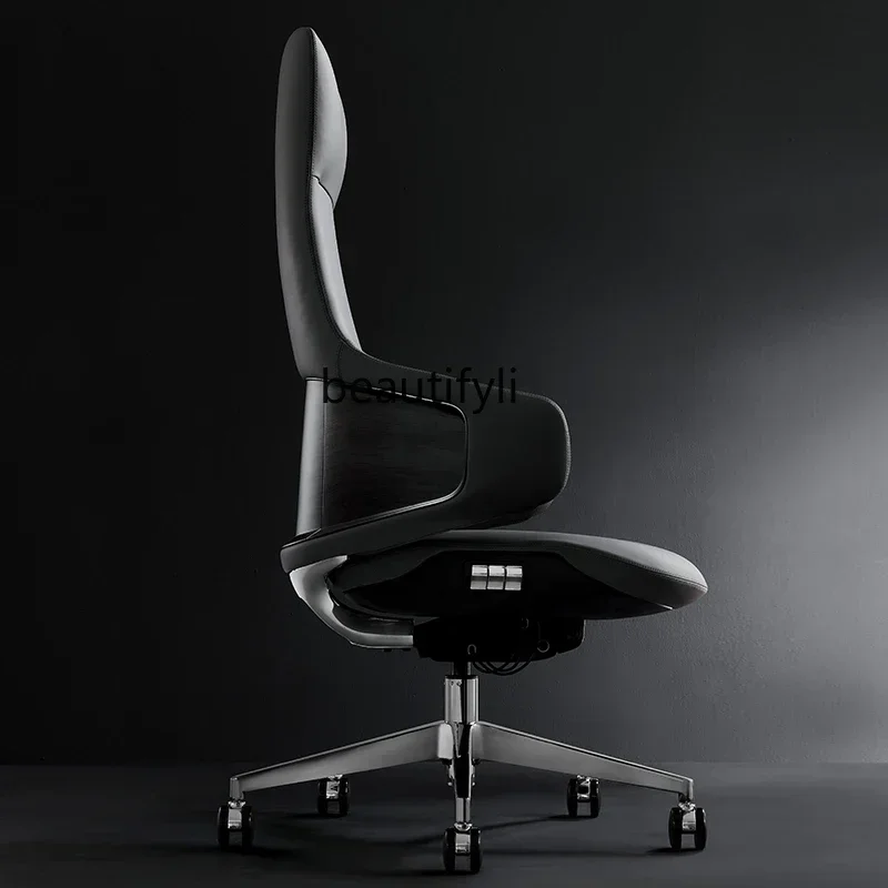 NQ52 Great discounts Leather boss chair ergonomically comfortable back office seat sedentary computer chair