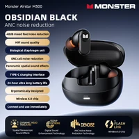 Monster AIRSTAR M300 OWS auriculares inalámbricos para juegos Bluetooth 6,0 Clip para la oreja auriculares deportivos llamadas HD auriculares con cancelación de ruido