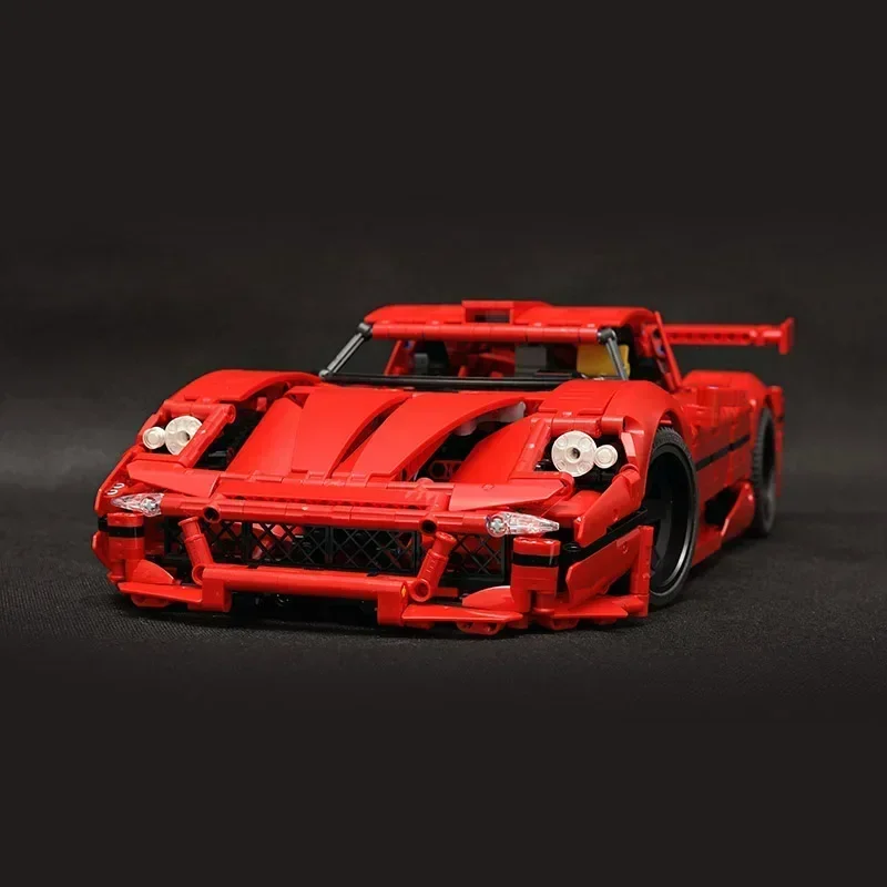 Moc blocos de construção supercar modelo velocidade campeão f50 tijolos técnicos diy montagem brinquedos construção para crianças presentes do feriado