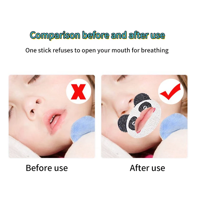 30Pcs Anti-Snoring Stickers for Children Adult Night Sleep Lip Nose Breathing Improving Patch Mouth Correction Sticker Tape