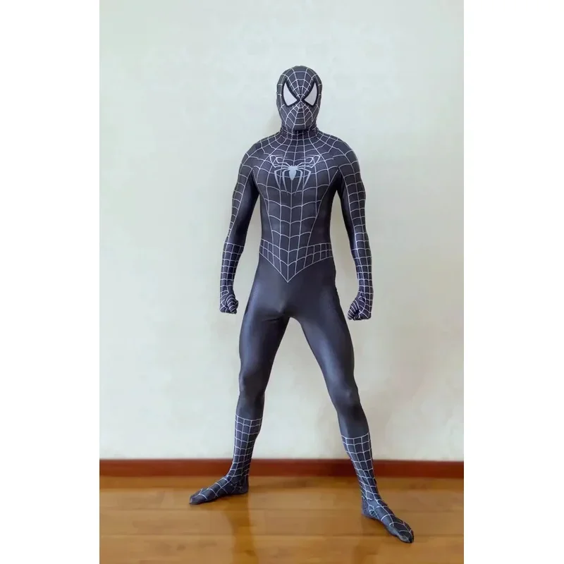 大人と子供のためのスパイダーマンのコスプレ衣装,全身タイツの衣装,ハロウィーンのジャンプスーツ,毒のシンボルライミ,パーティースーツ