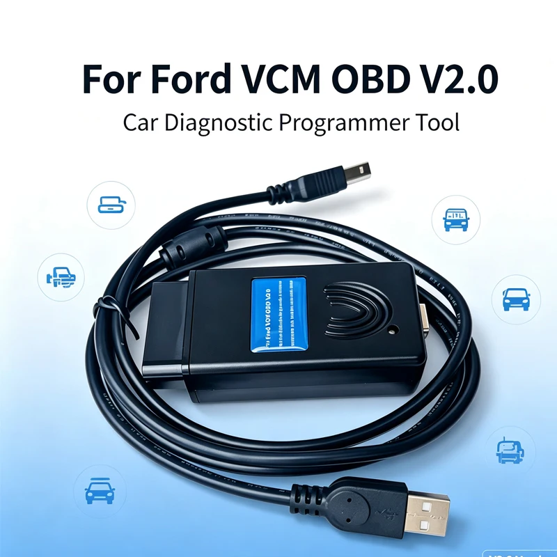 For Ford VCM OBD V2.0 Diagnostics Software For Ford vehicles 1995-present OBD2 to USB interface Automotive Diagnostic Tools
