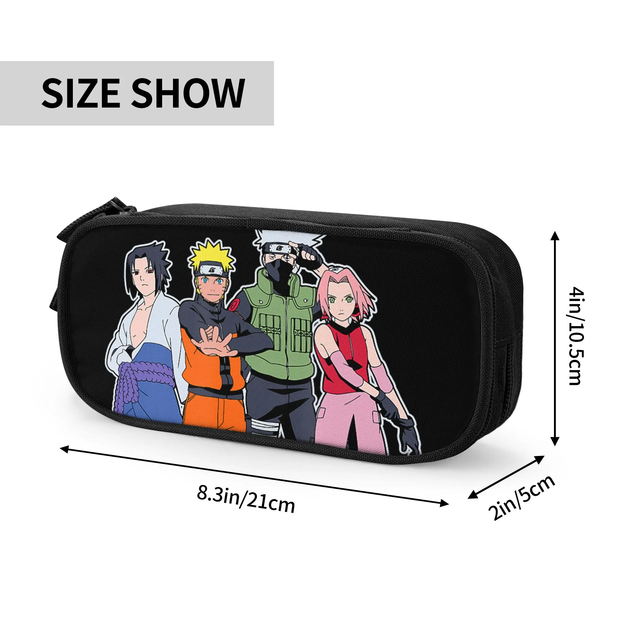 Large Capacity Bags for Child Cartoon Shippuden Team 7 Group Anime  School Pencil Bag for Boys Gilrs Kids