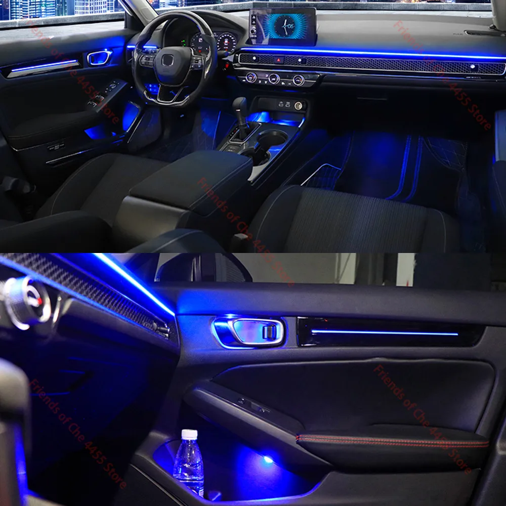 Ambient Light For 2022 Honda civic 11th Car Interior Neon RGB Led Bluetooth Control Music Control Decorative Atmosphere Lamp