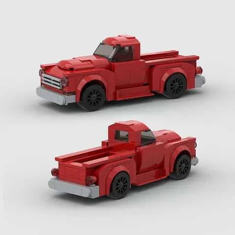 Stadsbil Hastighetsfordon Racer Pickup Truck Byggblock Tegel Racing Superteknik Kreativ Garage Set Barnleksaker MOC 8 best sales leksaksgaragedörr - №7
