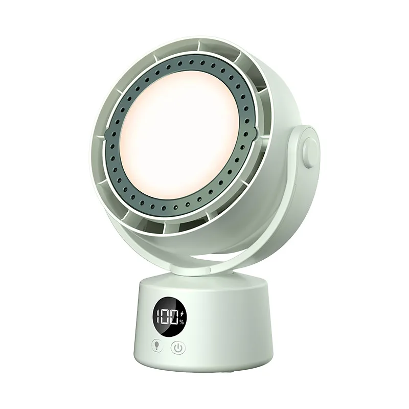 

Tom AutoHot Led Cold Wind Desktop Fan Intelligent Low Noise Bracket Floor Leafless Wide-angle Air Supply Oscillating H