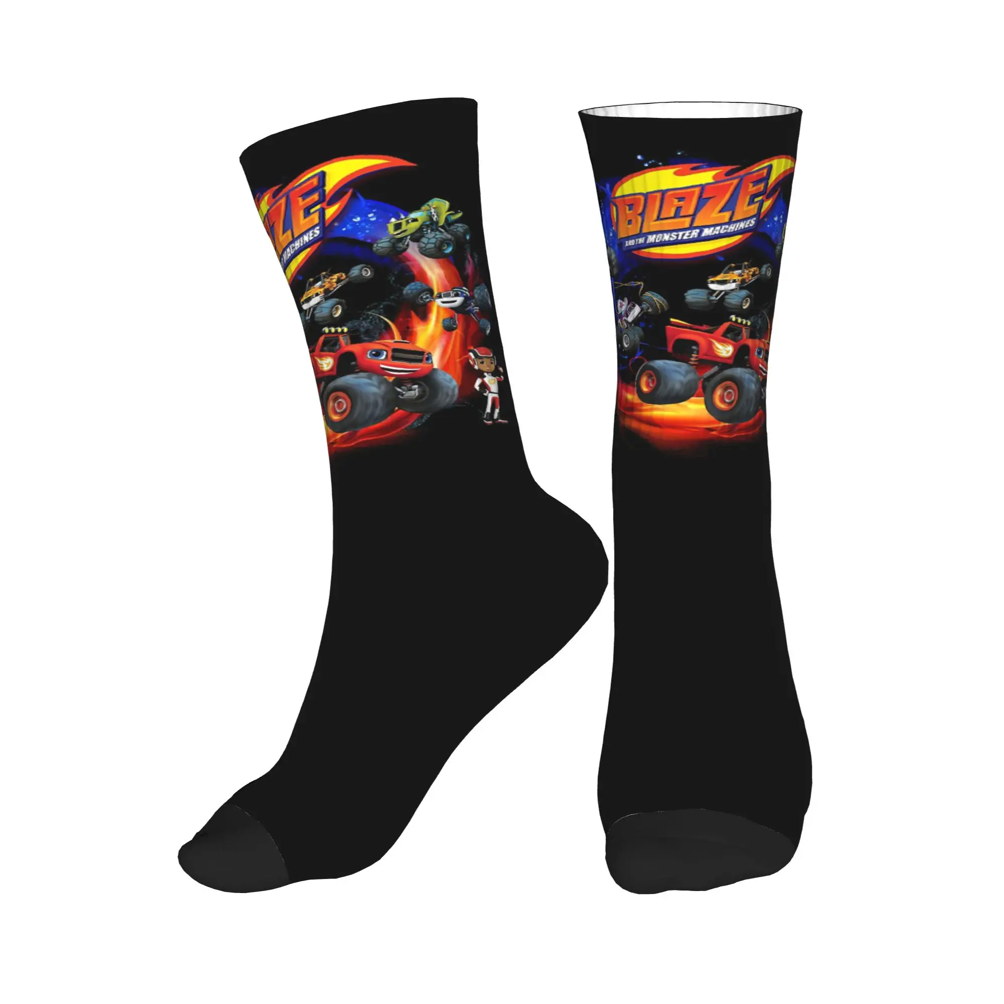 

All Seasons Blaze and the Monster Machines Active Sport Middle Tube Socks Sweat Absorbing Crew Socks Stockings for Men Women