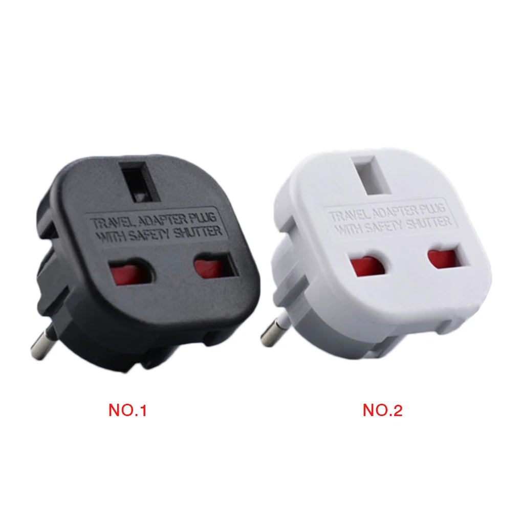 Portable Plug Outlet Converter Adapter Travel UK Plug to EU Plug Power Socket Adapter Power Converter