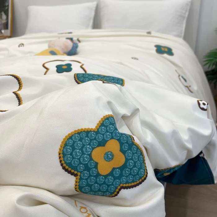 1pc Luxury flower Single Double Duvet Cover Gift For Home Polyester Simple Geometric Pattern Cotton Bedclothes40