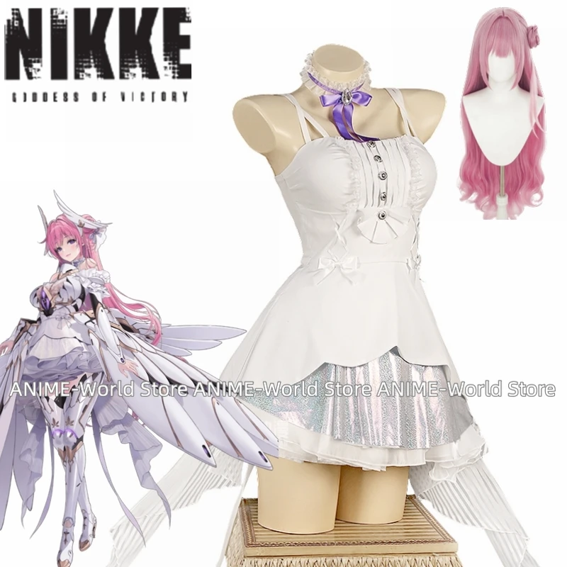 Game NIKKE The Goddess of Victory Dorothy Cosplay Costumes White Skirt Princess Dresses Lace Accessories Anime Lolita Stockings