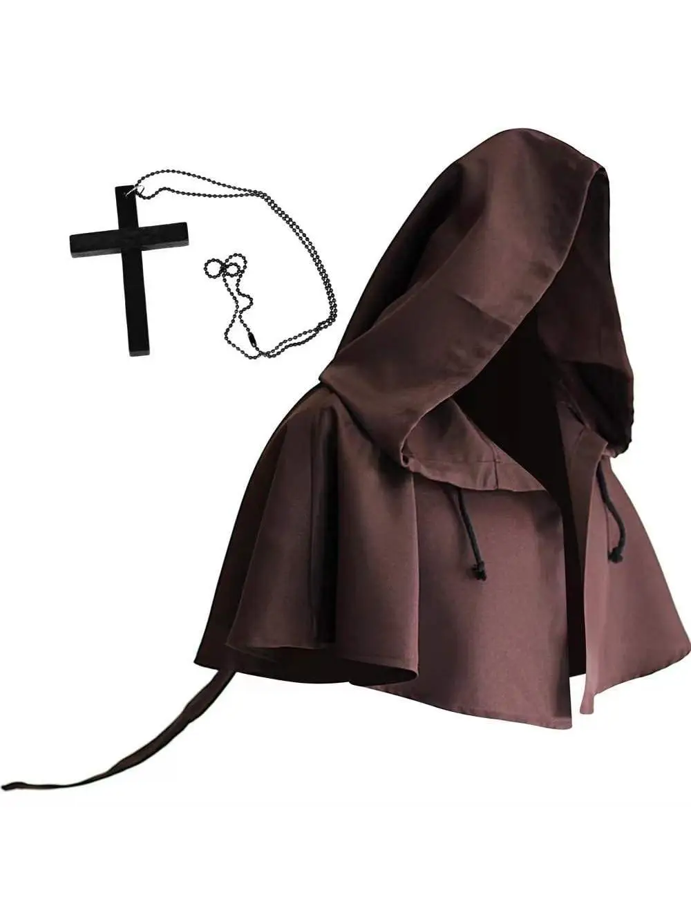 Halloween Volwassen Cosplay Mysterie Pagan Hoed Retro Middeleeuwse Tovenaar Staart Pure Kleur Grote Maat Cap Polyester Vezel Toneelkostuum