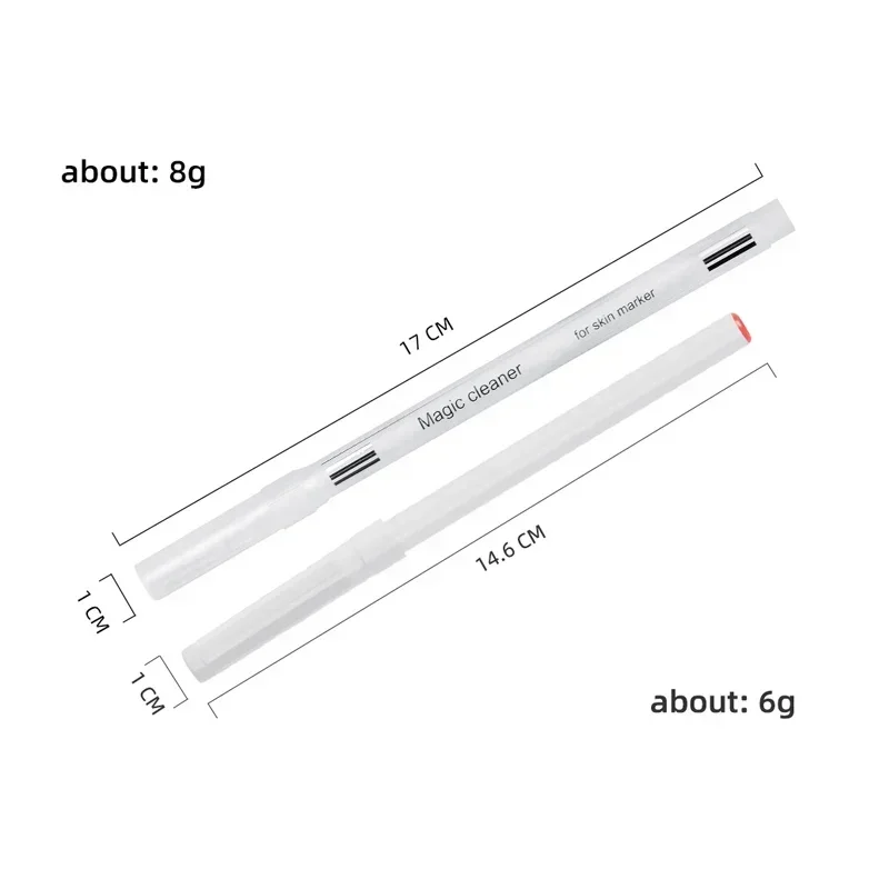 5pcs Tattoo Skin Marker Pen Tool Accessories Surgical Skin Marker for Eyebrow Fixed Point Pen with Ruler Set Tools